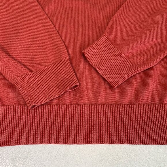Brooks Brothers Sweater Mens Medium Silk Cotton Blend V-Neck Pullover Soft - Picture 5 of 9